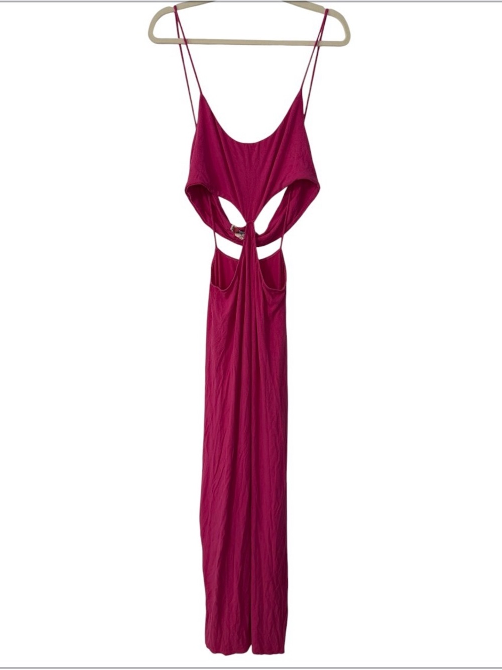 FP Beach Backless Cutout Maxi Dress in Magenta